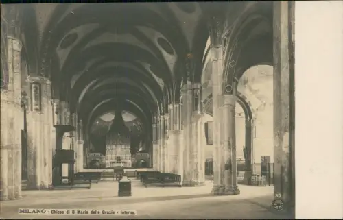 Mailand Milano Chiesa di S. Maria delle Grazie - interno. - Fotokarte 1916