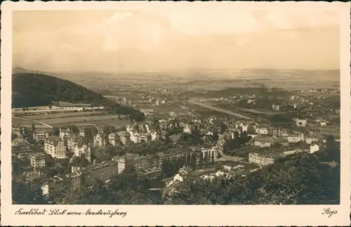 Postcard Karlsbad Karlovy Vary Fernblick über die Stadt - Fotokarte 1930