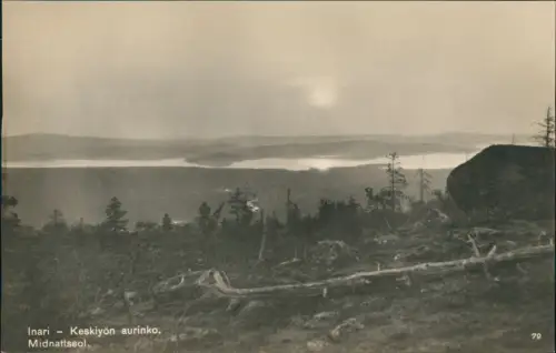 Inari Lappland Suomen Matkailijayhdistys Midnattssol. 1929  Suomi Finland