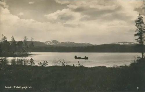 Postcard Inari Lappland Talvitupajärvi. 1929  Suomi Finland