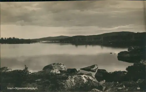 Postcard Inari Lappland Inari Njoammilatsjäyri. Fotokarte 1929  Suomi Finland