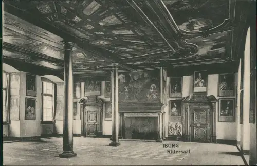 Ansichtskarte Bad Iburg Schloß Rittersaal 1918