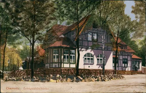 Ansichtskarte Chemnitz Zeisigwaldschänke 1918