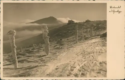 Krummhübel Karpacz Prinz-Heinrich-Baude im Winter Riesengebirge 1947