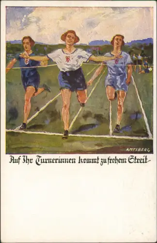 Sportler: Turnen Turnerinnern Deutsche Turnerschaft Künstlerkarte 1924