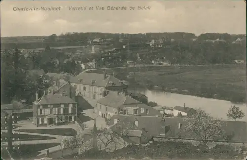 Charleville-Mézières Moulinet Verrerie et Vue Générale de Belair 1917