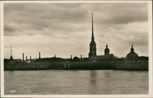 Sankt Petersburg Leningrad Санкт-Петербург Totale Fotokarte 1930