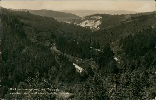 Aue (Erzgebirge) Blick v. Erzengelweg ins Muldentalzwischen Bockau 1936