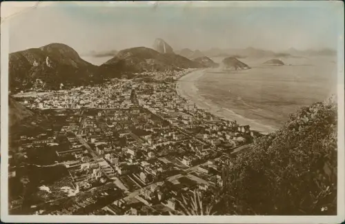 Postcard Rio de Janeiro Blick über die Stadt Fotokarte 1929