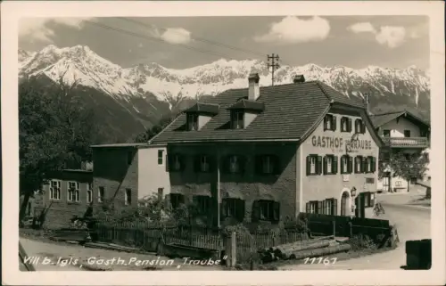 Ansichtskarte Vill-Igls Partie am Gasthaus Traube - Fotokarte 1957