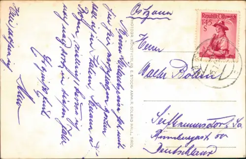Ansichtskarte Vill-Igls Partie am Gasthaus Traube - Fotokarte 1957