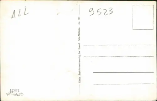 Ansichtskarte Königswinter Stadt Hotels und Autofähre 1952