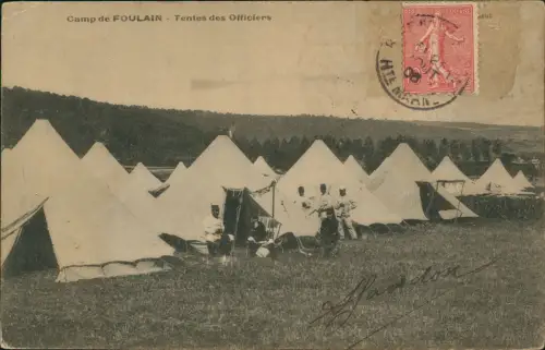CPA Foulain-Crenay Tentes des Officiers Militär 1906