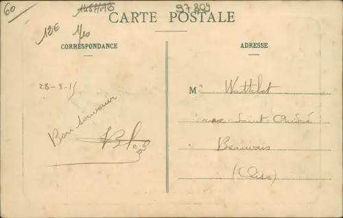 CPA Broyes Oise Rue de Plainville 1909