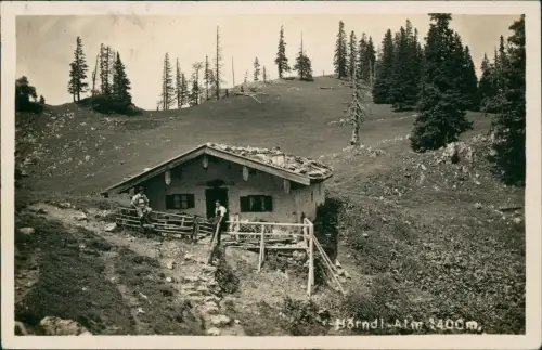 Ansichtskarte Ruhpolding Hörndl Alm 1400m, 1937