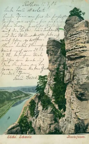 Lot 5 Ansichtskarten Rathen Basteifelsen (Sächsische Schweiz) 1950