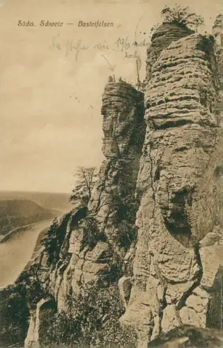 Lot 5 Ansichtskarten Rathen Basteifelsen (Sächsische Schweiz) 1950