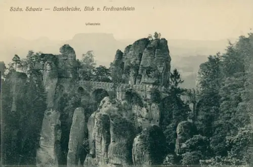 Lot 12 Ansichtskarten Rathen Basteibrücke - Sächsische Schweiz 1920