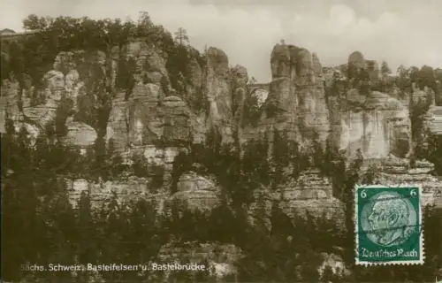 Lot 12 Ansichtskarten Rathen Basteibrücke - Sächsische Schweiz 1920