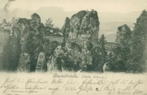 Lot 12 Ansichtskarten Rathen Basteibrücke - Sächsische Schweiz 1920