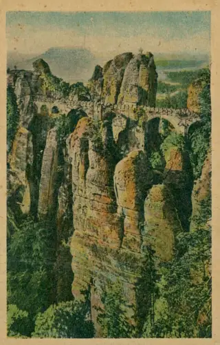 Lot 12 Ansichtskarten Rathen Basteibrücke - Sächsische Schweiz 1920