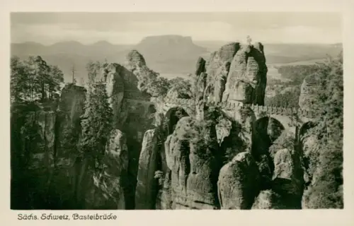 Lot 12 Ansichtskarten Rathen Basteibrücke - Sächsische Schweiz 1920