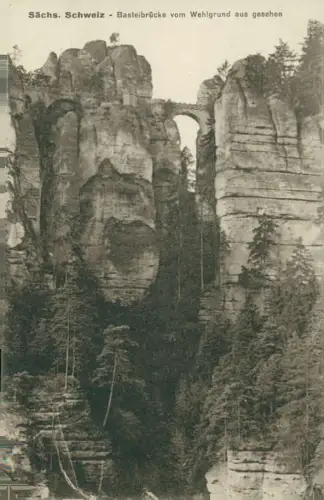 Lot 12 Ansichtskarten Rathen Basteibrücke - Sächsische Schweiz 1920