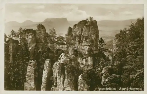 Lot 12 Ansichtskarten Rathen Basteibrücke - Sächsische Schweiz 1920