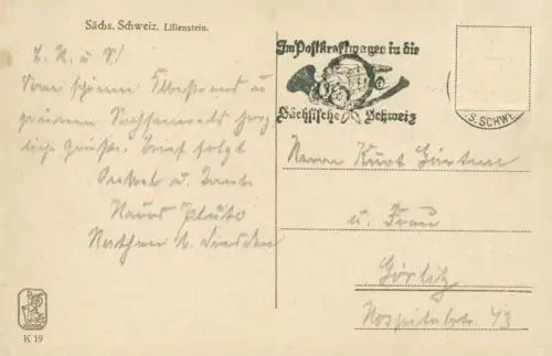Lot 4 Ansichtskarten Königstein (Sächsische Schweiz) mit Ort und Festung 1960