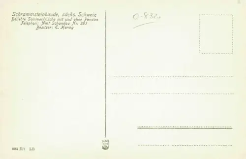 Lot 3 Ansichtskarten .Sachsen Pfaffenstein, Barbarina, Schrammsteine, Sächsische Schweiz 1950