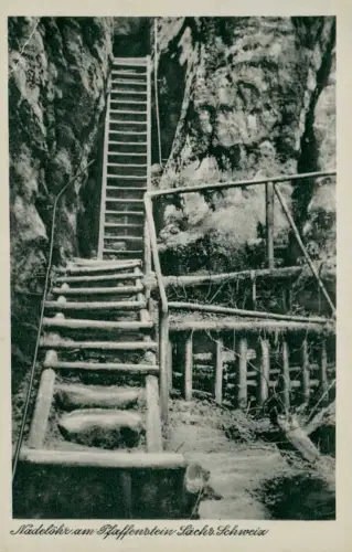 Lot 3 Ansichtskarten .Sachsen Pfaffenstein, Barbarina, Schrammsteine, Sächsische Schweiz 1950