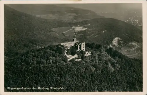 Hambach-Neustadt an der Weinstraße Neustadt an der Haardt Flugzeugaufnahme der Maxburg (Rheinpfalz) 1936