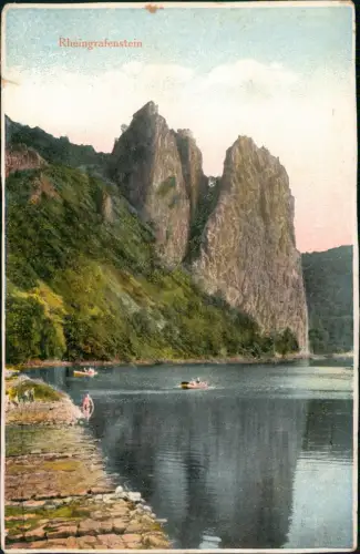 Bad Münster am Stein-Ebernburg Rheingrafenstein mit Nahe Partie 1923