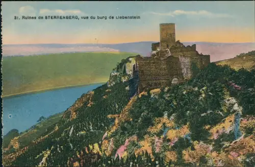 Kamp-Bornhofen Burg Ruine Sterrenberg  Ruines de STERRENBERG  1910