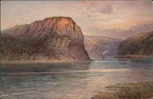 Ansichtskarte Sankt Goar Rheintal an der Loreley (Künstlerkarte) 1912