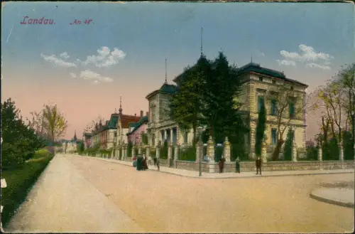 Ansichtskarte Landau in der Pfalz Straßen-Ansicht "An 44" 1923