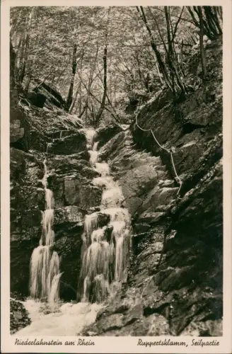 Ansichtskarte Niederlahnstein-Lahnstein Ruppertsklamm (Wasserfall) 1940
