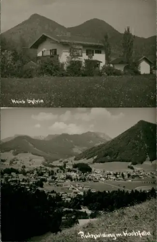 Ansichtskarte Ruhpolding 2 Bild Haus Sylvia Stadt 1961