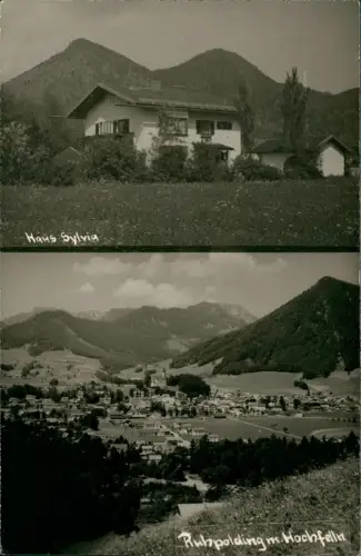 Ansichtskarte Ruhpolding 2 Bild Stadt und Haus Sylvia 1962