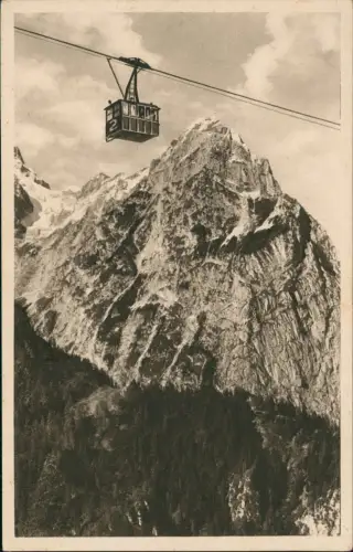 Ansichtskarte Garmisch-Partenkirchen Kreuzeckbahn gegen Waxensteine 1920