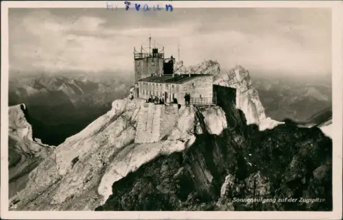 Ansichtskarte Grainau Zugspitze Münchner Haus 1938
