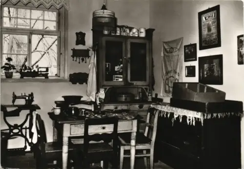Sebnitz Wohnküche einer  Heimarbeiterfamilie aus der Zeit um 1910/20 1983/1989