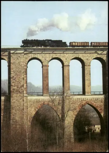 Ansichtskarte Riesa Dietenmühlenviadukt (Strecke Riesa - Chemnitz) 1988