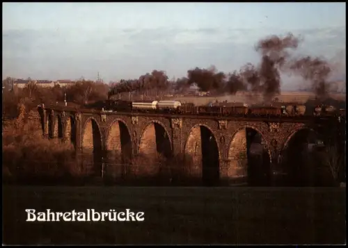 Ansichtskarte Borna-Heinersdorf-Chemnitz Bahrebachmühlenviadukt 1990
