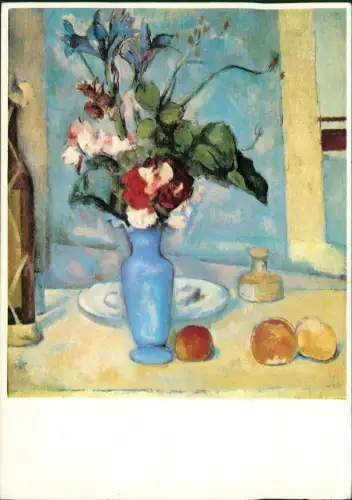 Künstlerkarte PAUL CÉZANNE Le Vase bleu The Blue Vase Musée Louvre Paris 1980