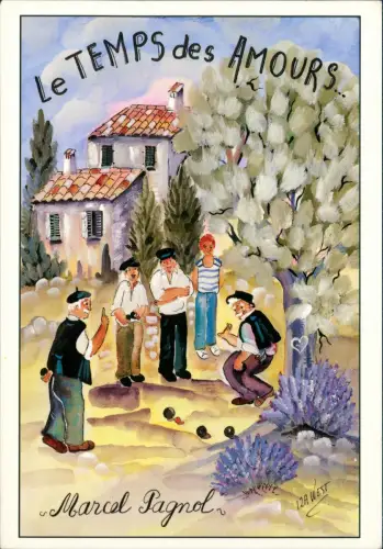 Künstlerkarte (Frankreich) LE TEMPS DES AMOURS de Marcel Pagnol 1991