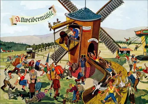 Ansichtskarte Cleebronn Die schwäbische Altweibermühle in Tripsdrill 1980