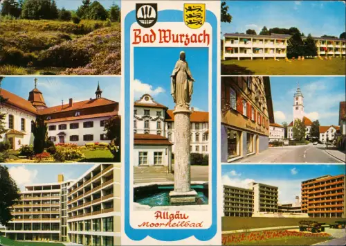 Ansichtskarte Bad Wurzach Mehrbildkarte mit Stadtteilansichten 1978