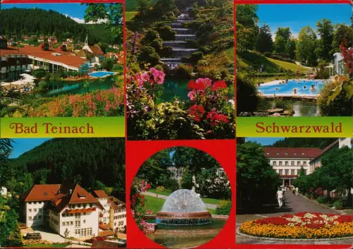 Bad Teinach-Zavelstein Mehrbildkarte mit Ortsansichten u.a. Freibad 1991