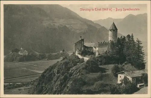 Cartolina Sterzing Vipiteno Umland-Ansicht Burg Sprechenstein 1910